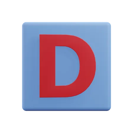 Letters D 3D Icon