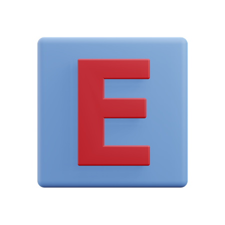 Letters E  3D Icon