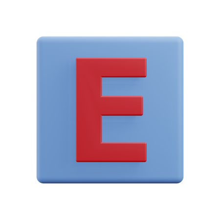 Letters E  3D Icon