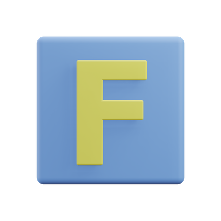 Letters F  3D Icon