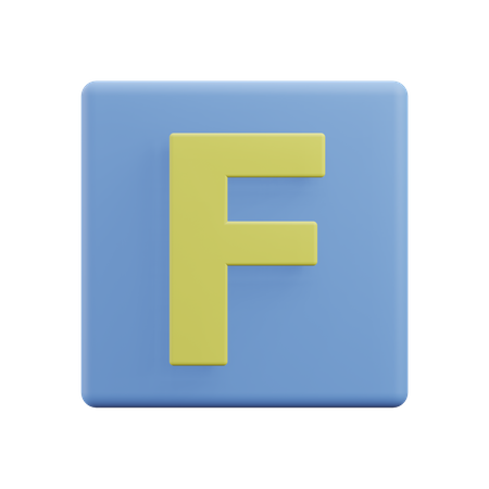 Letters F 3D Icon