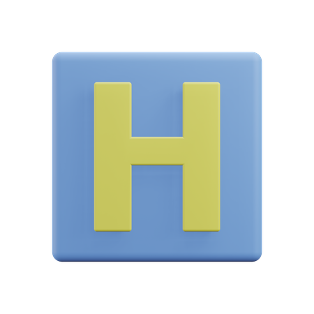 Letters H  3D Icon