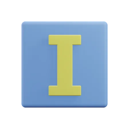 Letters I  3D Icon