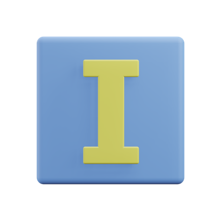 Letters I  3D Icon
