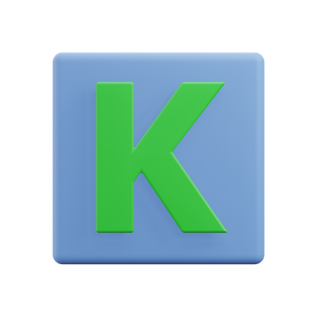 Letters K  3D Icon