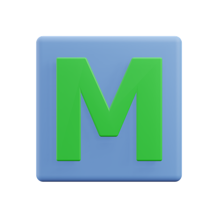 Letters M  3D Icon