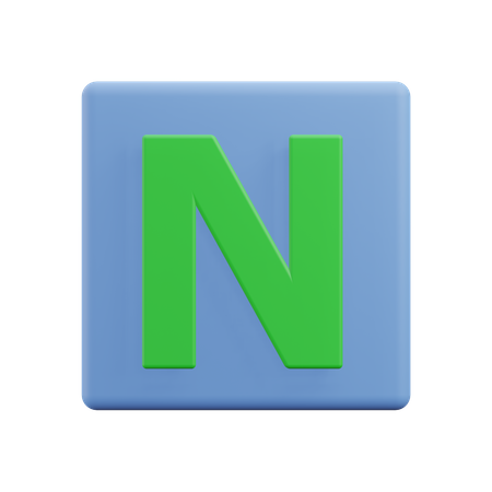 Letters N  3D Icon