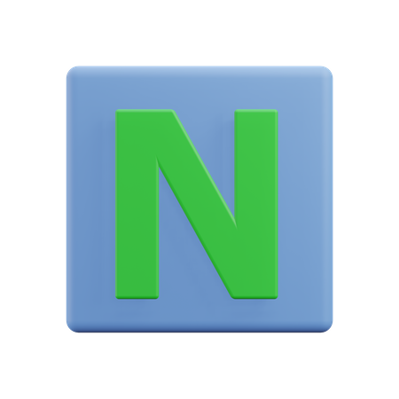 Letters N 3D Icon