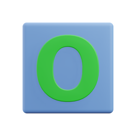 Letters O  3D Icon