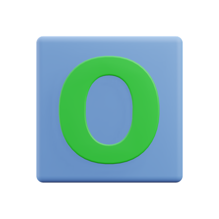 Letters O 3D Icon