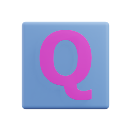 Letters Q  3D Icon