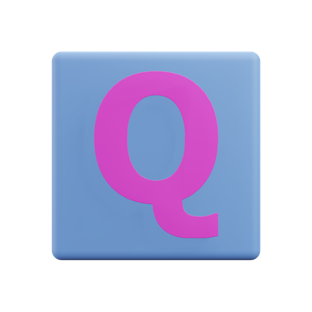 Letters Q 3D Icon