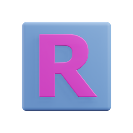 Letters R 3D Icon