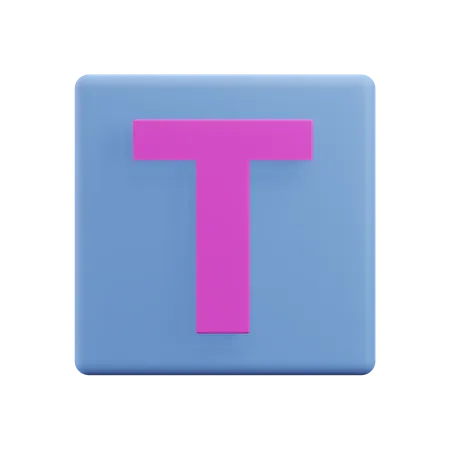 Letters T 3D Icon