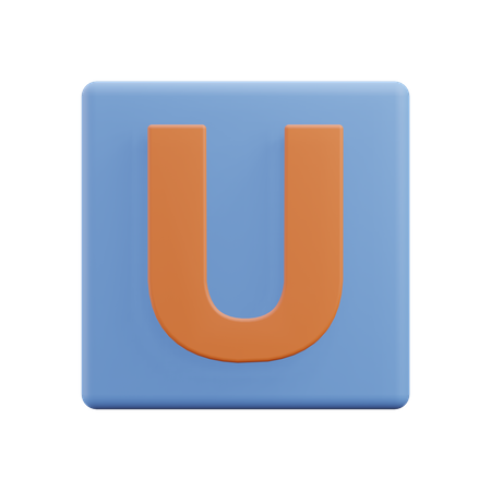 Letters U  3D Icon