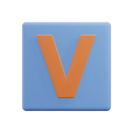 Letters V 3D Icon