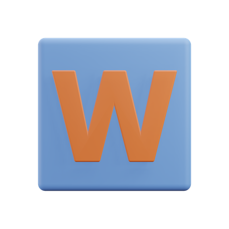 Letters W  3D Icon