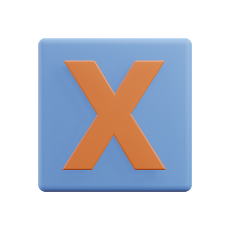 Letters X  3D Icon