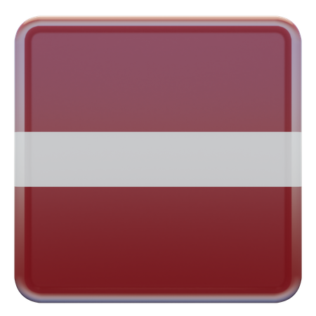 Lettland Flagge  3D Icon