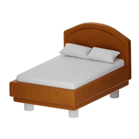 Letto in legno  3D Icon