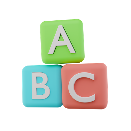 Lettre abc cube  3D Icon