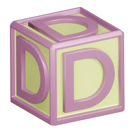 Lettre de l'alphabet d  3D Icon