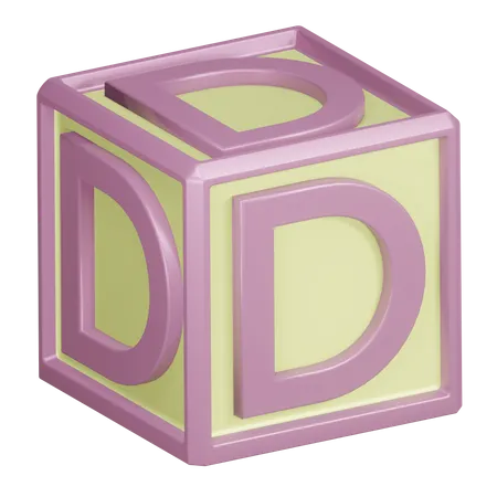 Lettre de l'alphabet d  3D Icon