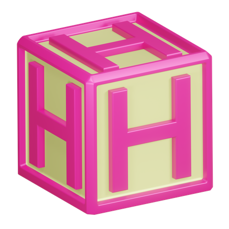 H lettre de l'alphabet  3D Icon