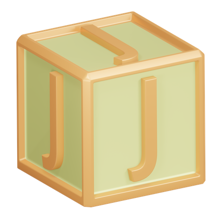 Lettre de l'alphabet j  3D Icon