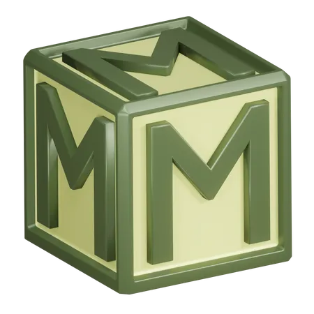 Lettre de l'alphabet m  3D Icon