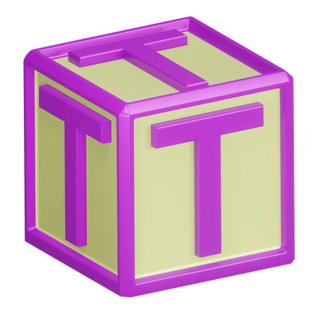 Lettre de l'alphabet t  3D Icon