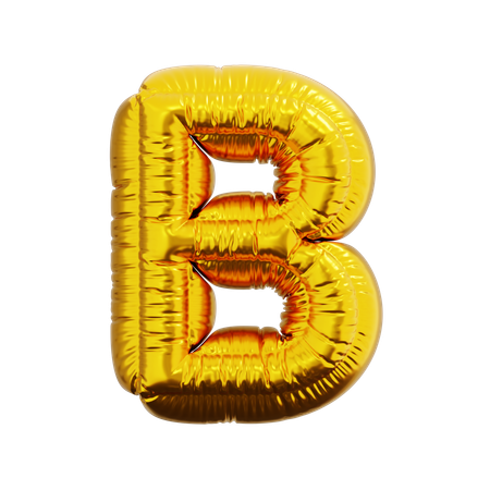 Ballon Lettre B  3D Icon