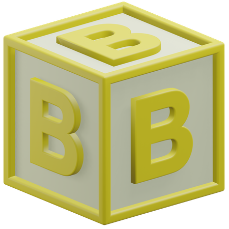 Lettre b, cube  3D Icon