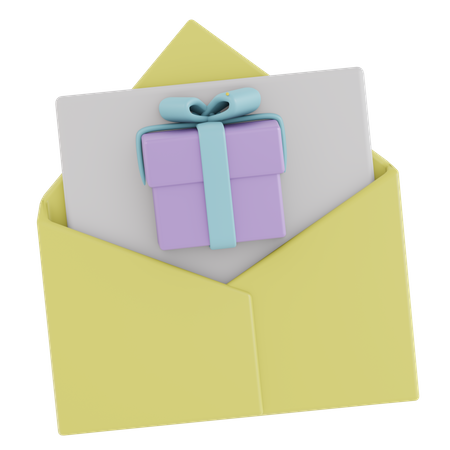 Lettre cadeau  3D Icon