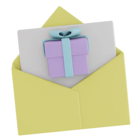 Lettre cadeau  3D Icon