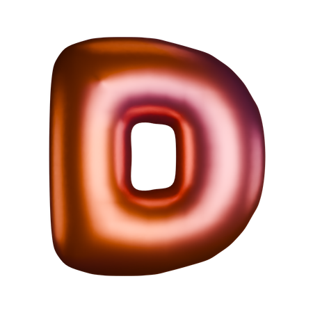 Lettre d  3D Icon