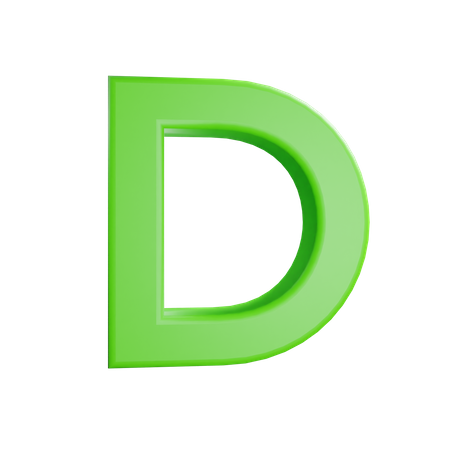 Lettre d  3D Icon