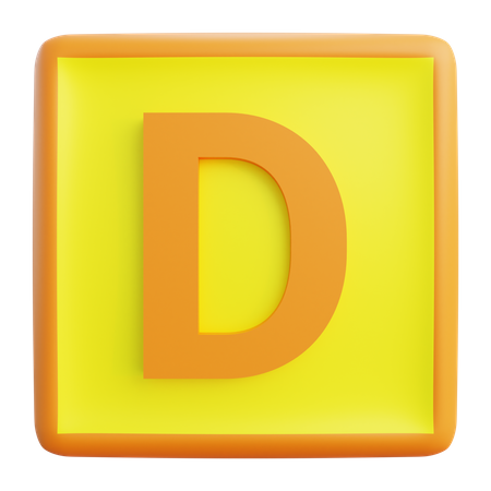 Lettre d  3D Icon