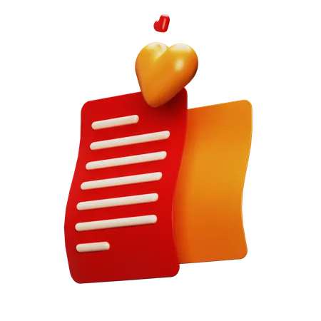 Lettre d'amour  3D Icon