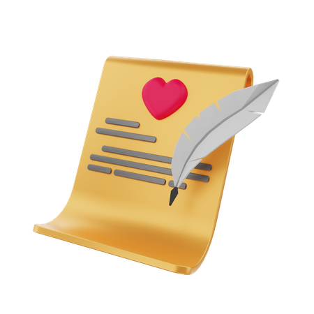 Lettre d'amour  3D Icon