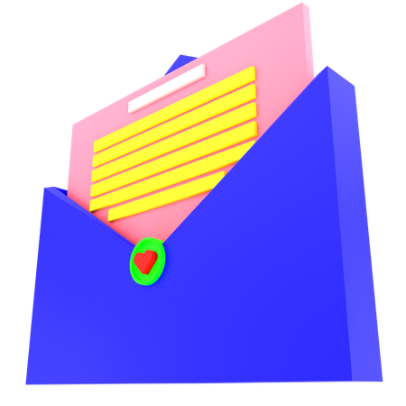 Lettre d'amour  3D Icon