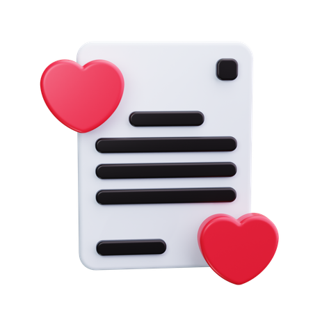 Lettre d'amour  3D Icon