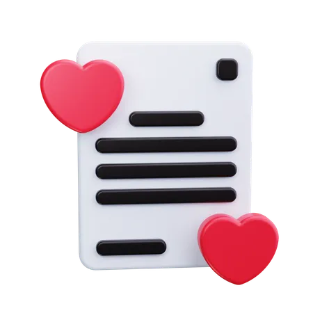 Lettre d'amour  3D Icon