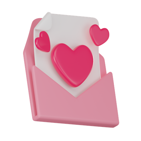 Lettre d'amour  3D Icon