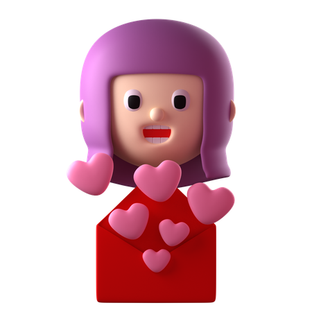 Lettre d'amour  3D Icon