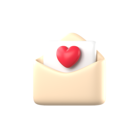 Lettre d'amour  3D Icon