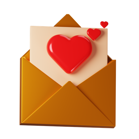 Lettre d'amour  3D Icon