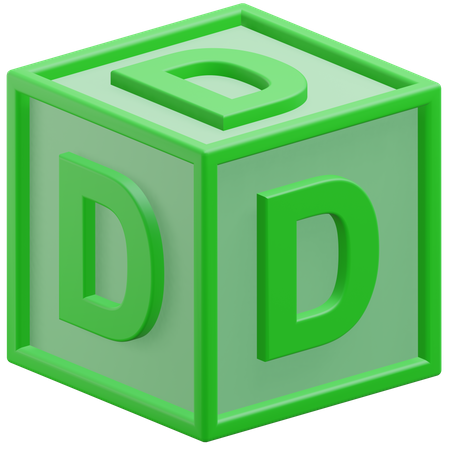 Lettre d cube  3D Icon