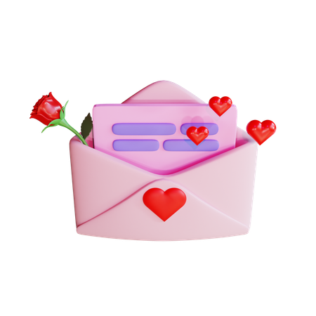 Lettre d'amour  3D Icon