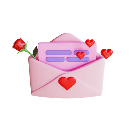 Lettre d'amour  3D Icon